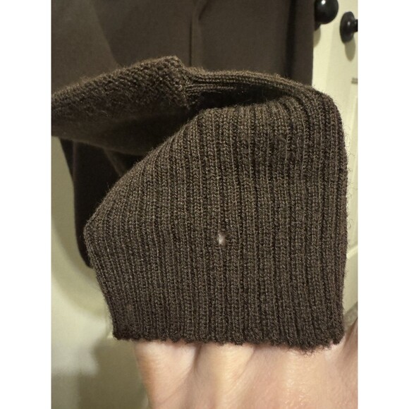 Vintage 60s 70s Jantzen Wool Sweater small Fall Brown Cardigan Made In USA - Picture 3 of 11